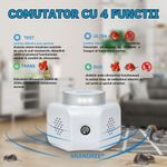 Casa si Gradina - Gradinarit si plante - Intretinere gradina - Articole daunatori gradina - Aparat Anti Rozatoare cu Ultrasunete, MIANDREE®, Tehnologie Duala, Anti Soareci, Sobolani, Acoperire 120m², Actiune 360° - Infinity.ro