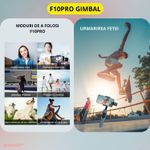 TV, Audio-Video si Foto - Aparate foto si accesorii - Accesorii foto si video - Stabilizatoare de imagine - Stabilizator pentru Telefon MIANDREE® F10 Pro Gimbal - Stabilizare pe 3 Axe, Bluetooth, Aplicatie iOS & Android - Infinity.ro