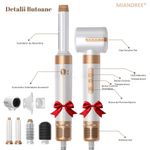 Ingrijire personala si Cosmetice - Aparate & accesorii ingrijire personala - Hair styling - Uscatoare de par - Set Uscator de Par 7 in 1 MIANDREE®, 1400W, Ondulator cu Absorbtie Automata, Difuzor, Perie Indreptare - Infinity.ro