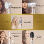 Ingrijire personala si Cosmetice - Aparate & accesorii ingrijire personala - Hair styling - Uscatoare de par - Set Uscator de Par 7 in 1 MIANDREE®, 1400W, Ondulator cu Absorbtie Automata, Difuzor, Perie Indreptare - Infinity.ro