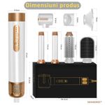 Ingrijire personala si Cosmetice - Aparate & accesorii ingrijire personala - Hair styling - Uscatoare de par - Set Uscator de Par 7 in 1 MIANDREE®, 1400W, Ondulator cu Absorbtie Automata, Difuzor, Perie Indreptare - Infinity.ro