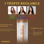 Ingrijire personala si Cosmetice - Aparate & accesorii ingrijire personala - Hair styling - Uscatoare de par - Set Uscator de Par 7 in 1 MIANDREE®, 1400W, Ondulator cu Absorbtie Automata, Difuzor, Perie Indreptare - Infinity.ro