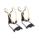 Sport si Outdoor - Camping - Accesorii camping si drumetii - Set doua prastii metalice profesionale cu suport de incheietura, metal, maner antiderapant, 18 cm - Infinity.ro