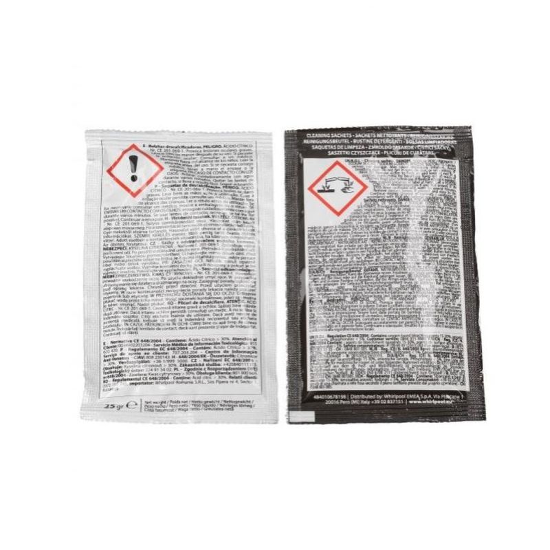 Electronice si Electrocasnice - Electrocasnice bucatarie - Accesorii electrocasnice bucatarie - Kit de curatare, detartraj si degresare espressor C00859352 WPRO Whirlpool 488000859352 Original - Infinity.ro