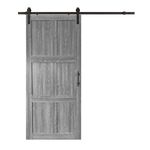 Casa si Gradina - Constructii - Usi interior, exterior si garaj - Usi interior - Set usa glisanta tip hambar, exclusiv UnicSpot, gri, 213x96.5x3.5 cm - Infinity.ro