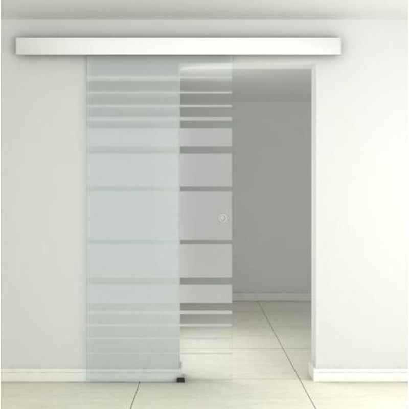 Casa si Gradina - Constructii - Usi interior, exterior si garaj - Usi interior - Set usa glisanta sticla GD04, 205x95x0.8 cm, UnicSpot - Infinity.ro