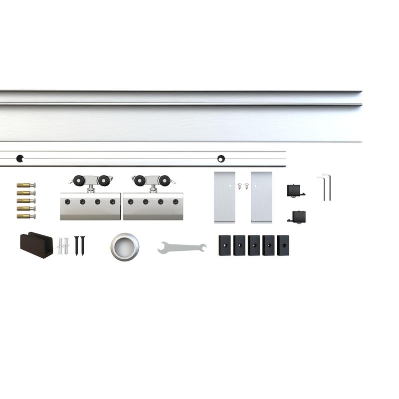 Casa si Gradina - Constructii - Usi interior, exterior si garaj - Usi interior - Set usa glisanta sticla GD04, 205x95x0.8 cm, UnicSpot - Infinity.ro