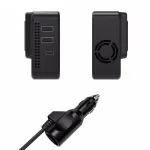 Auto si Moto - Reparatii si depanare - Invertoare auto - Invertor de tensiune Auto 12V, EMESZON® M8300-2, Putere 200W, Iesire 220V 50Hz si 2xUSB, 1xType-C 5V 5.4A, QC 3.0, Negru - Infinity.ro