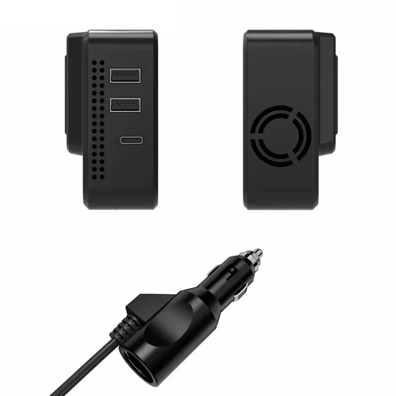 Auto si Moto - Reparatii si depanare - Invertoare auto - Invertor de tensiune Auto 12V, EMESZON® M8300-2, Putere 200W, Iesire 220V 50Hz si 2xUSB, 1xType-C 5V 5.4A, QC 3.0, Negru - Infinity.ro