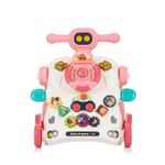Jucarii, Copii si Bebe - Carucioare si articole de transport - Premergatoare - Antemergator Cu Centru De Activitati Multifunctional 3 In 1 WePro Store, Lumini, Sunete, Roti Antiderapante, Roz, 6 + - Infinity.ro