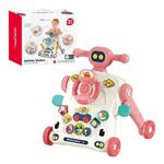 Jucarii, Copii si Bebe - Carucioare si articole de transport - Premergatoare - Antemergator Cu Centru De Activitati Multifunctional 3 In 1 WePro Store, Lumini, Sunete, Roti Antiderapante, Roz, 6 + - Infinity.ro