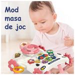 Jucarii, Copii si Bebe - Carucioare si articole de transport - Premergatoare - Antemergator Cu Centru De Activitati Multifunctional 3 In 1 WePro Store, Lumini, Sunete, Roti Antiderapante, Roz, 6 + - Infinity.ro