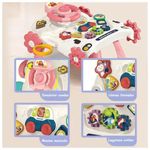 Jucarii, Copii si Bebe - Carucioare si articole de transport - Premergatoare - Antemergator Cu Centru De Activitati Multifunctional 3 In 1 WePro Store, Lumini, Sunete, Roti Antiderapante, Roz, 6 + - Infinity.ro