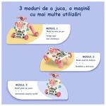 Jucarii, Copii si Bebe - Carucioare si articole de transport - Premergatoare - Antemergator Cu Centru De Activitati Multifunctional 3 In 1 WePro Store, Lumini, Sunete, Roti Antiderapante, Roz, 6 + - Infinity.ro