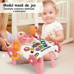 Jucarii, Copii si Bebe - Carucioare si articole de transport - Premergatoare - Antemergator Cu Centru De Activitati Multifunctional 3 In 1 WePro Store, Lumini, Sunete, Roti Antiderapante, Roz, 6 + - Infinity.ro