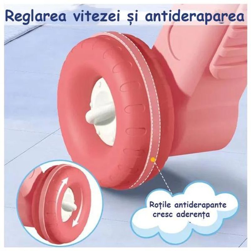 Jucarii, Copii si Bebe - Carucioare si articole de transport - Premergatoare - Antemergator Cu Centru De Activitati Multifunctional 3 In 1 WePro Store, Lumini, Sunete, Roti Antiderapante, Roz, 6 + - Infinity.ro
