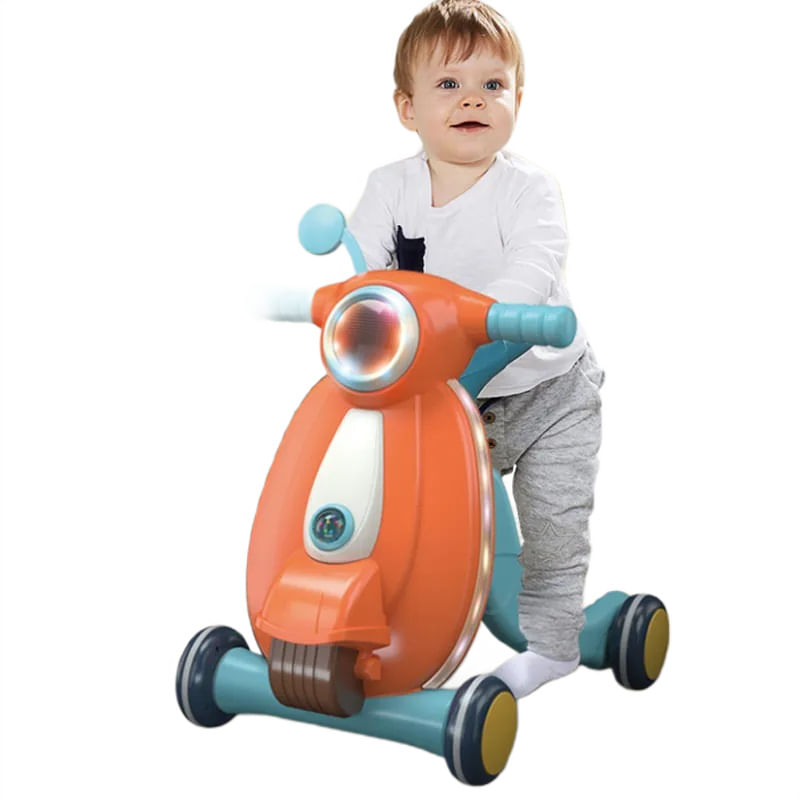 Jucarii, Copii si Bebe - Carucioare si articole de transport - Premergatoare - Antemergator cu sunete si lumini WePro Store, panou de control, joc cu mingea, viteza reglabila, Portocaliu, 12 luni + - Infinity.ro