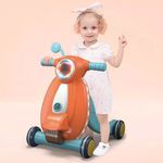 Jucarii, Copii si Bebe - Carucioare si articole de transport - Premergatoare - Antemergator cu sunete si lumini WePro Store, panou de control, joc cu mingea, viteza reglabila, Portocaliu, 12 luni + - Infinity.ro