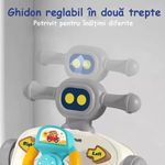 Jucarii, Copii si Bebe - Carucioare si articole de transport - Premergatoare - Antemergator Cu Centru De Activitati Multifunctional 3 In 1 WePro Store, Mod Anti-Rasturnare, Lumini, Sunete, Gri, 6+ - Infinity.ro