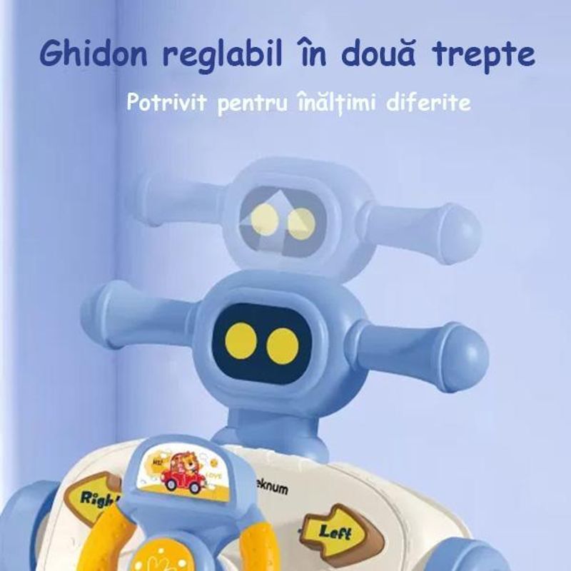 Jucarii, Copii si Bebe - Carucioare si articole de transport - Premergatoare - Premergator si Antemergator Multifunctional 5 in 1, Trotineta, Scuter, Mers, Centru Activitati, Albastru, 6 Luni+ - Infinity.ro