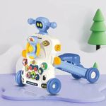 Jucarii, Copii si Bebe - Carucioare si articole de transport - Premergatoare - Premergator si Antemergator Multifunctional 5 in 1, Trotineta, Scuter, Mers, Centru Activitati, Albastru, 6 Luni+ - Infinity.ro