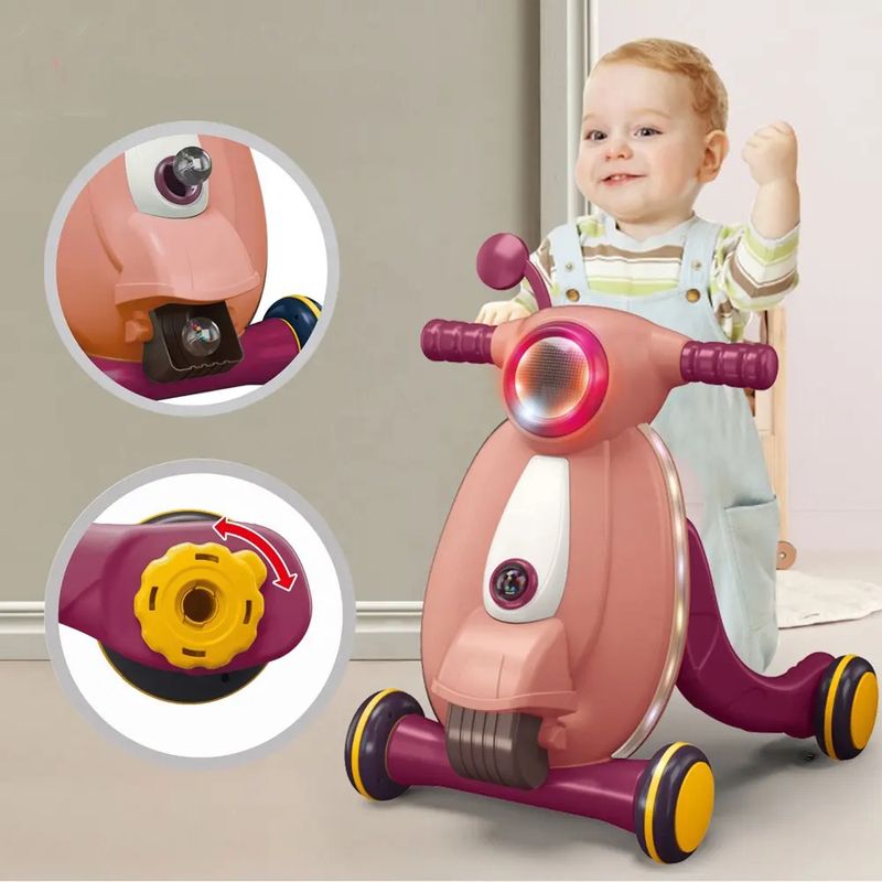 Jucarii, Copii si Bebe - Carucioare si articole de transport - Premergatoare - Antemergator cu sunete si lumini WePro Store, panou de control, joc cu mingea, viteza reglabila, Violet, 12 luni + - Infinity.ro