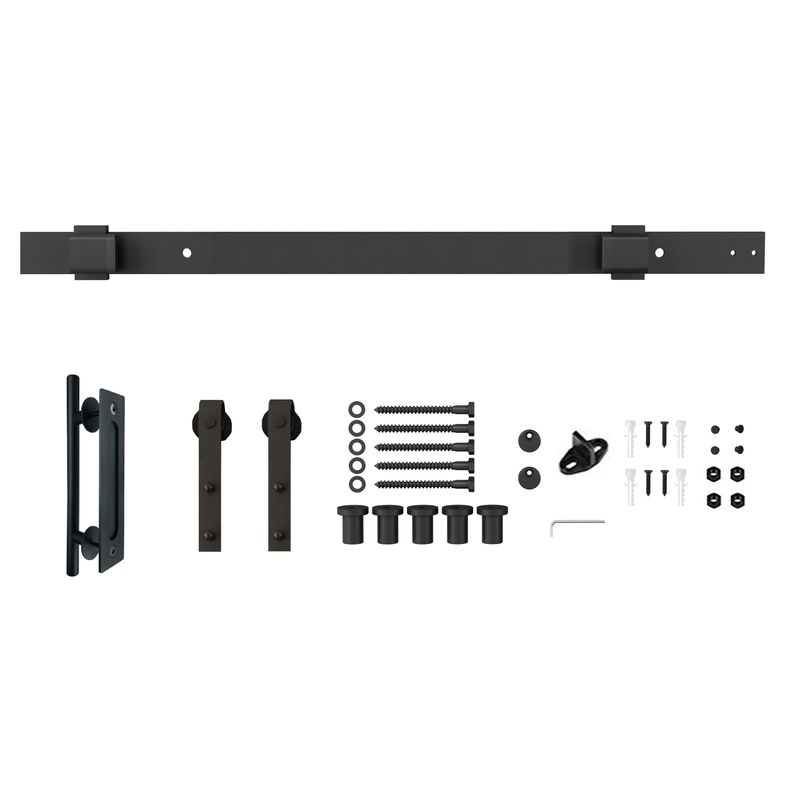 Casa si Gradina - Constructii - Usi interior, exterior si garaj - Usi interior - Set usa glisanta tip hambar, gri, 213x96.5x3.5 cm - Infinity.ro