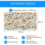 Casa si Gradina - Gradina si terasa - Garduri, panouri si accesorii - Panou decorativ PVC, marmura bej, 98x48x0.3 cm - Infinity.ro