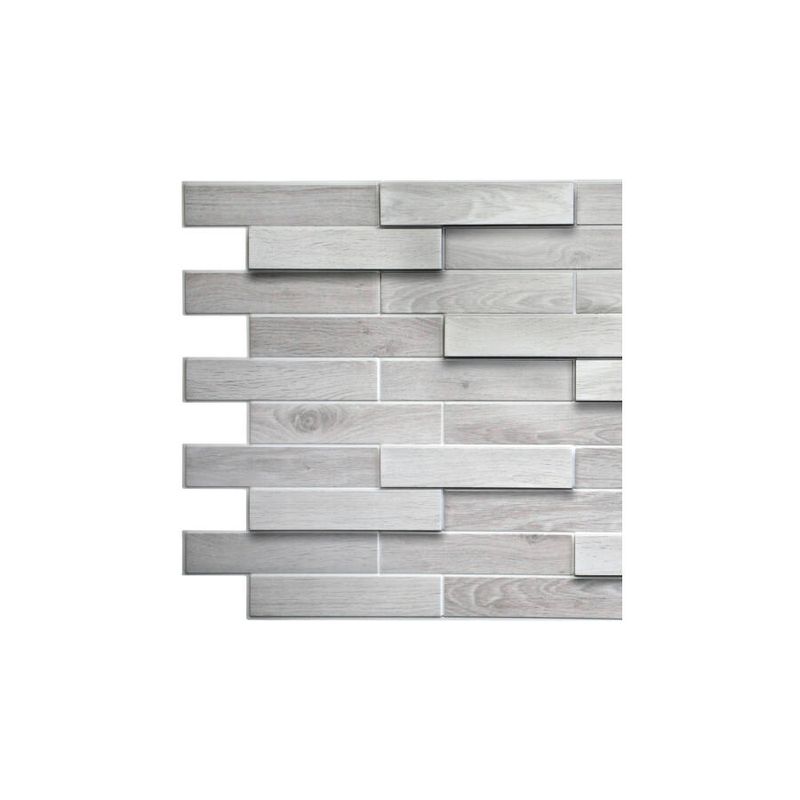Casa si Gradina - Gradina si terasa - Garduri, panouri si accesorii - Panou decorativ PVC, stejar alb , 98x48x0.3 cm - Infinity.ro