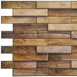 Casa si Gradina - Gradina si terasa - Garduri, panouri si accesorii - Panou decorativ PVC, lemn, 98x48x0.3 cm - Infinity.ro