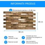 Casa si Gradina - Gradina si terasa - Garduri, panouri si accesorii - Panou decorativ PVC, lemn, 98x48x0.3 cm - Infinity.ro