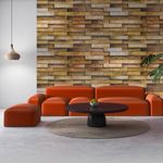 Casa si Gradina - Gradina si terasa - Garduri, panouri si accesorii - Panou decorativ PVC, lemn, 98x48x0.3 cm - Infinity.ro