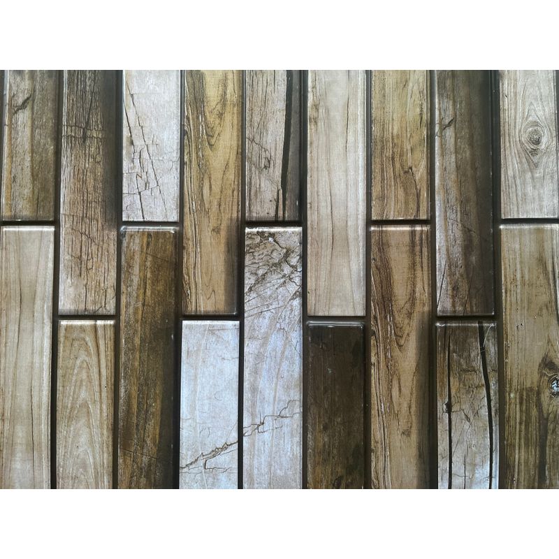 Casa si Gradina - Gradina si terasa - Garduri, panouri si accesorii - Panou decorativ PVC, lemn, 98x48x0.3 cm - Infinity.ro