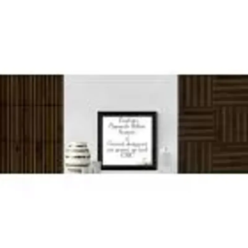 Casa si Gradina - Gradina si terasa - Garduri, panouri si accesorii - Set 4 buc Panou riflat acustic, nuc inchis, UnicSpot, 60x60x2.1 cm - Infinity.ro