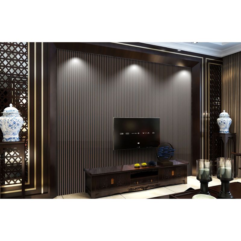 Casa si Gradina - Gradina si terasa - Garduri, panouri si accesorii - Panou riflat acustic, nuc inchis, UnicSpot, 240x60x2.1 cm - Infinity.ro