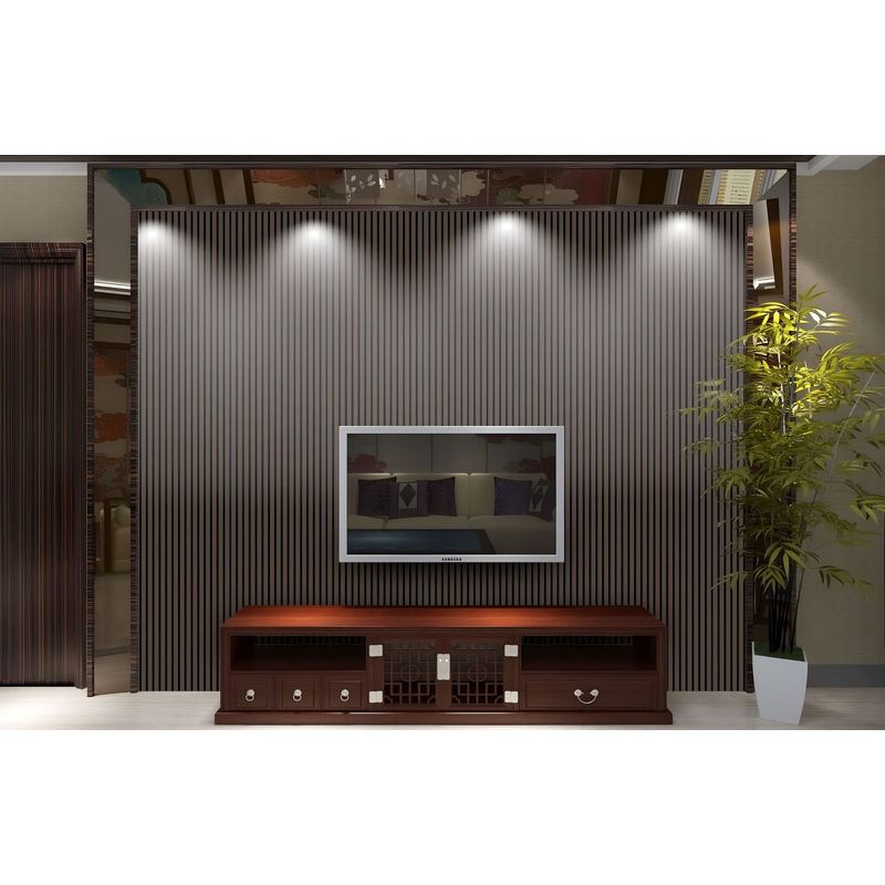 Casa si Gradina - Gradina si terasa - Garduri, panouri si accesorii - Panou riflat acustic, nuc inchis, UnicSpot, 240x60x2.1 cm - Infinity.ro