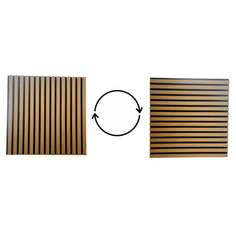 Casa si Gradina - Gradina si terasa - Garduri, panouri si accesorii - Set 4 buc Panou riflat acustic, tec, UnicSpot, 60x60x2.1 cm - Infinity.ro