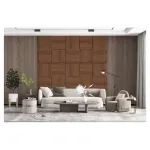 Casa si Gradina - Gradina si terasa - Garduri, panouri si accesorii - Set 4 buc Panou riflat acustic, tec, UnicSpot, 60x60x2.1 cm - Infinity.ro