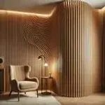 Casa si Gradina - Gradina si terasa - Garduri, panouri si accesorii - Panou riflat acustic flexibil, nuc, 240x60x0.8 cm - Infinity.ro