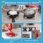 Jucarii, Copii si Bebe - Jucarii si jocuri - Jucarii de rol - Bucatarii copii - Bucatarie Pentru Copii, Circuit de Apa Real, Cuptor si Plita, Sunete si Lumini, 67 Piese, Albastra, 3 Ani + - Infinity.ro