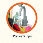 Jucarii, Copii si Bebe - Jucarii si jocuri - Jucarii de rol - Bucatarii copii - Bucatarie pentru Copii, Circuit de Apa Real, Cuptor si Plita, Sunete si Lumini, 64 Piese Accesorii, Verde, 3 Ani+ - Infinity.ro