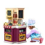 Jucarii, Copii si Bebe - Jucarii si jocuri - Jucarii de rol - Bucatarii copii - Bucatarie Pentru Copii WePro Store, Circuit De Apa Real, Cuptor Si Plita, Sunete Si Lumini, Accesorii Complet,  3 Ani + - Infinity.ro