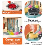 Jucarii, Copii si Bebe - Jucarii si jocuri - Jucarii de rol - Bucatarii copii - Bucatarie Pentru Copii WePro Store, Circuit De Apa Real, Cuptor Si Plita, Sunete Si Lumini, Accesorii Complet,  3 Ani + - Infinity.ro