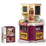 Jucarii, Copii si Bebe - Jucarii si jocuri - Jucarii de rol - Bucatarii copii - Bucatarie Pentru Copii WePro Store, Circuit De Apa Real, Cuptor Si Plita, Sunete Si Lumini, Accesorii Complet,  3 Ani + - Infinity.ro