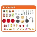 Jucarii, Copii si Bebe - Jucarii si jocuri - Jucarii de rol - Bucatarii copii - Bucatarie Pentru Copii, Circuit de Apa Real, Cuptor si Plita, Sunete si Lumini, Accesorizata Complet, Portocalie, 3Ani + - Infinity.ro