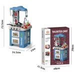 Jucarii, Copii si Bebe - Jucarii si jocuri - Jucarii de rol - Bucatarii copii - Bucatarie Pentru Copii, Circuit De Apa Real, Cuptor Si Plita, Sunete Si Lumini, Accesorii Complet, Albastra, 3 Ani + - Infinity.ro