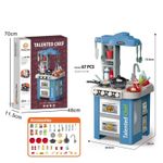 Jucarii, Copii si Bebe - Jucarii si jocuri - Jucarii de rol - Bucatarii copii - Bucatarie Pentru Copii, Circuit De Apa Real, Cuptor Si Plita, Sunete Si Lumini, Accesorii Complet, Albastra, 3 Ani + - Infinity.ro