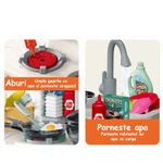 Jucarii, Copii si Bebe - Jucarii si jocuri - Jucarii de rol - Bucatarii copii - Bucatarie Pentru Copii, Circuit De Apa Real, Cuptor Si Plita, Sunete Si Lumini, Accesorii Complet, Albastra, 3 Ani + - Infinity.ro