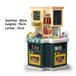 Jucarii, Copii si Bebe - Jucarii si jocuri - Jucarii de rol - Bucatarii copii - Bucatarie Pentru Copii, Circuit De Apa Real, Cuptor Si Plita, Sunete Si Lumini, Accesorizata Complet, Verde, 3 Ani + - Infinity.ro