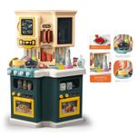 Jucarii, Copii si Bebe - Jucarii si jocuri - Jucarii de rol - Bucatarii copii - Bucatarie Pentru Copii, Circuit De Apa Real, Cuptor Si Plita, Sunete Si Lumini, Accesorizata Complet, Verde, 3 Ani + - Infinity.ro